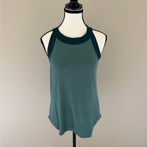 Threads 4 Thought Teal Racerback Tank with Dark Teal Trim